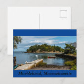 Cartes Pour Fêtes Annuelles Brown's Island, Marblehead, Massachusetts. (Devant / Derrière)