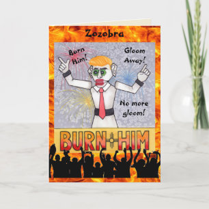 Cartes Pour Fêtes Annuelles Brûlez votre Gloom loin Zozobra une tradition Père