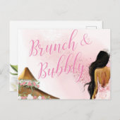 Cartes Pour Fêtes Annuelles Brunch & Bubbly (Devant / Derrière)