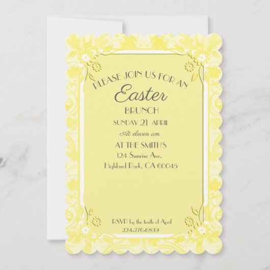 Cartes Pour Fêtes Annuelles Brunch de Pâques (Devant)