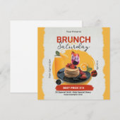 Cartes Pour Fêtes Annuelles Brunch Samedi Circulaire (Devant / Derrière)