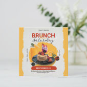 Cartes Pour Fêtes Annuelles Brunch Samedi Circulaire (Debout devant)