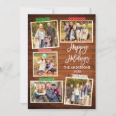 Cartes Pour Fêtes Annuelles Brush Script Joyeuses Vacances Bande d'artisanat e (Devant)