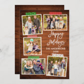 Cartes Pour Fêtes Annuelles Brush Script Joyeuses Vacances Bande d'artisanat e (Devant / Derrière)