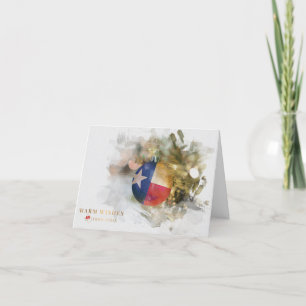 Cartes Pour Fêtes Annuelles Brushstroke Texas Drapeau de Noël Ornement Art Hol