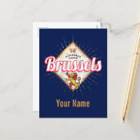 Bruxelles Europe Capital Belgique Retro Lion Vinta