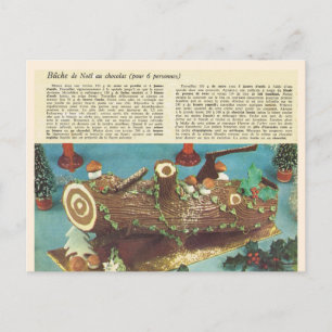 Cartes Pour Fêtes Annuelles Buche de Noel, rondin de Noël