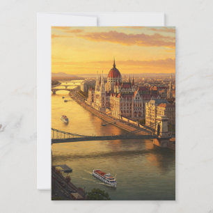 Cartes Pour Fêtes Annuelles Budapest Hongrie Parlement Voyages
