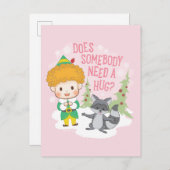 Cartes Pour Fêtes Annuelles Buddy l'elfe fait Un câlin, s'il vous plaît ? (Devant / Derrière)