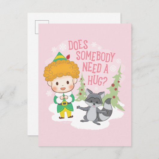 Cartes Pour Fêtes Annuelles Buddy l'elfe fait Un câlin, s'il vous plaît ? (Devant / Derrière)