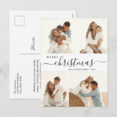 Cartes Pour Fêtes Annuelles Budget 4 Collecte photo Script Noël (Devant / Derrière)