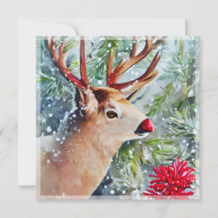 Cartes Pour Fêtes Annuelles Budget de Noël pour les cerfs et la neige