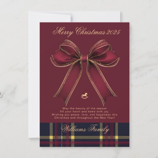 Cartes Pour Fêtes Annuelles Budget Elegant Classic Plaid What A Year Photo (Devant)