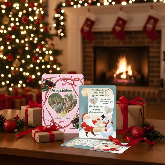 Cartes Pour Fêtes Annuelles Budget Elegant Red Bow Christmas 3 Photo 