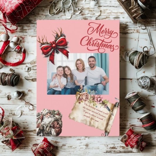 Cartes Pour Fêtes Annuelles Budget Elegant Red Bow Christmas Photo Holiday