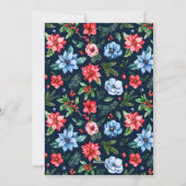 Cartes Pour Fêtes Annuelles Budget Floral Christmas Plaid 3 Photo Holiday Card (Dos)