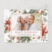 Cartes Pour Fêtes Annuelles Budget Joyeuses Fêtes de Noël Vert Photo (Devant)