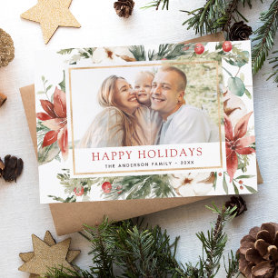 Cartes Pour Fêtes Annuelles Budget Joyeuses Fêtes de Noël Vert Photo