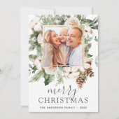 Cartes Pour Fêtes Annuelles Budget Joyeux Noël de la verdure (Devant)