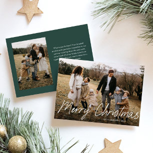 Cartes Pour Fêtes Annuelles Budget Moderne Calligraphie Joyeux Noël 2 Photo