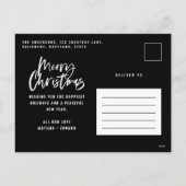 Cartes Pour Fêtes Annuelles Budget moderne minime photo noir script Noël (Dos)