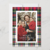 Cartes Pour Fêtes Annuelles Budget Moderne Tartan Classique Plaid Une Photo (Devant)