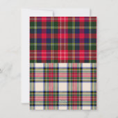 Cartes Pour Fêtes Annuelles Budget Moderne Tartan Classique Plaid Une Photo (Dos)