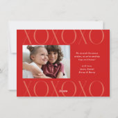 Cartes Pour Fêtes Annuelles Budget Red Modern XOXO Photo Saint Valentin (Dos)