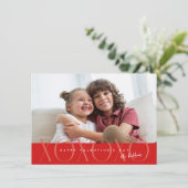 Cartes Pour Fêtes Annuelles Budget Red Modern XOXO Photo Saint Valentin (Debout devant)