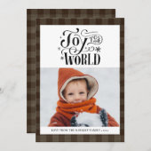 Cartes Pour Fêtes Annuelles Buffalo Brown Moderne Plaid Script Simple (Devant / Derrière)