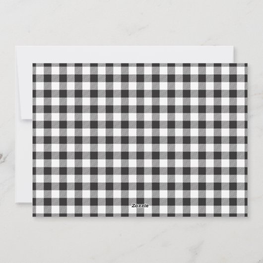 Cartes Pour Fêtes Annuelles Buffalo Check Plaid Marié et Joyeux Newlyly (Dos)