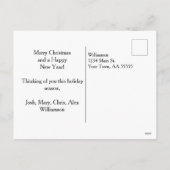 Cartes Pour Fêtes Annuelles Buffalo Check Style Cadre photo Joyeux Noël (Dos)