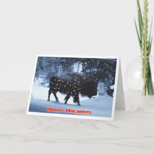 Cartes Pour Fêtes Annuelles Buffalo de fête (Devant)