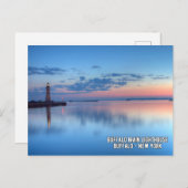 Cartes Pour Fêtes Annuelles Buffalo Main Lighthouse Buffalo - New York Postcar (Devant / Derrière)