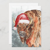 Cartes Pour Fêtes Annuelles Buffalo Père Noël (Devant / Derrière)