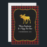 Cartes Pour Fêtes Annuelles Buffalo Plaid Chalkboard Foil Photo de Noël<br><div class="desc">Carte de voeux rustique de noël avec un motif en plaid de buffle et l'orignal en feuille d'or et des glands personnalisables selon vos spécificités. Les photos instagram carrés sont idéales.</div>