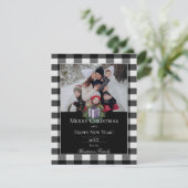 Cartes Pour Fêtes Annuelles Buffalo Plaid Christmas Cadeau Photo | Violet (Debout devant)
