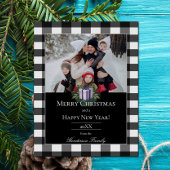 Cartes Pour Fêtes Annuelles Buffalo Plaid Christmas Cadeau Photo | Violet