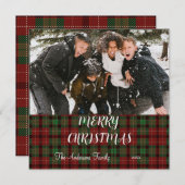 Cartes Pour Fêtes Annuelles Buffalo plaid Christmas Folded Holiday Card (Devant / Derrière)