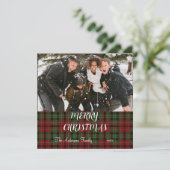 Cartes Pour Fêtes Annuelles Buffalo plaid Christmas Folded Holiday Card (Debout devant)