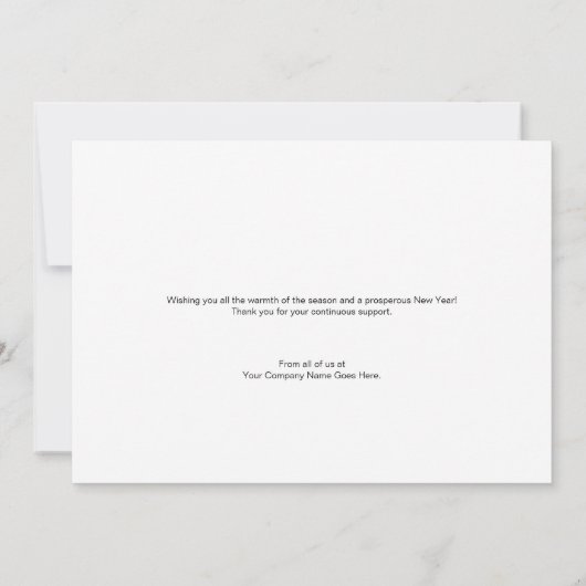 Cartes Pour Fêtes Annuelles Buffalo Plaid Joyeux Noël Entreprise Logo (Dos)