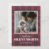 Cartes Pour Fêtes Annuelles Buffalo Plaid Silent Nights Funny Christmas Card (Devant)