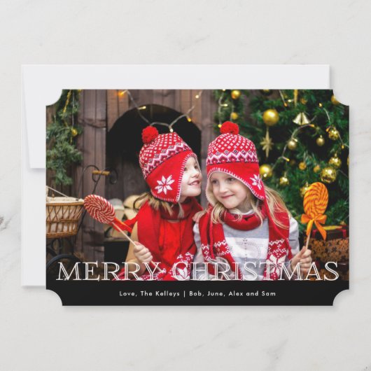Cartes Pour Fêtes Annuelles Buffalo Red Check Plaid Une photo (Devant)