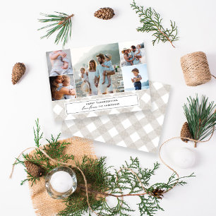 Cartes Pour Fêtes Annuelles Buffalo tartan moderne naturel 5 photo action de g