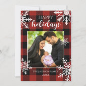 Cartes Pour Fêtes Annuelles Buffle neigeux posé (Devant)