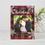 Cartes Pour Fêtes Annuelles Buffle neigeux posé (Debout devant)