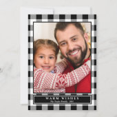 Cartes Pour Fêtes Annuelles Buffle Noir Plaid Wives Vertical Photo (Devant)