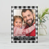 Cartes Pour Fêtes Annuelles Buffle Noir Plaid Wives Vertical Photo (Debout devant)