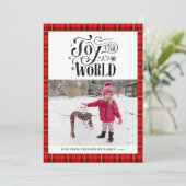 Cartes Pour Fêtes Annuelles Buffle rouge moderne Noir Joué Script amusant Simp (Debout devant)