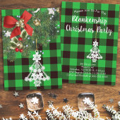 Cartes Pour Fêtes Annuelles Buffle vert Plaid Custom Christmas Tree Holiday